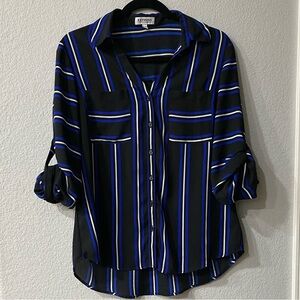 Express Portofino, Black with Blue & White Stripes